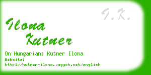 ilona kutner business card